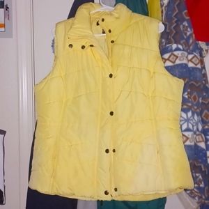 Yellow puffy vest